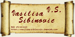 Vasilisa Sibinović vizit kartica